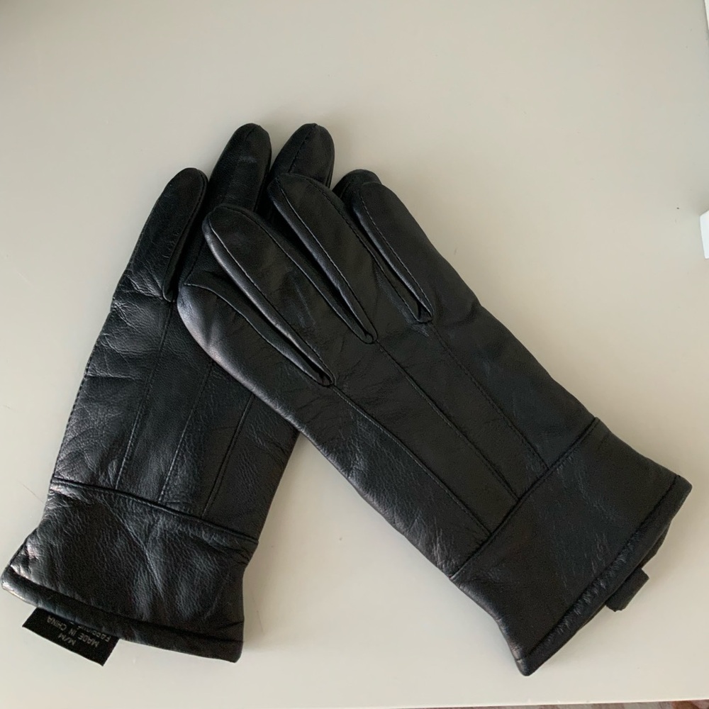 Vintage 90’S Soft Genuine Leather Black Gloves Women’s Excellent Condition